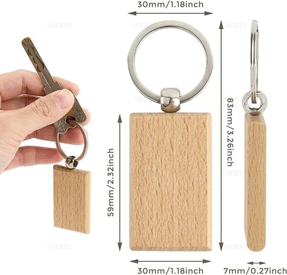 Wooden Keychain Engraving