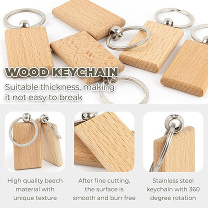 Wooden Keychain Engraving