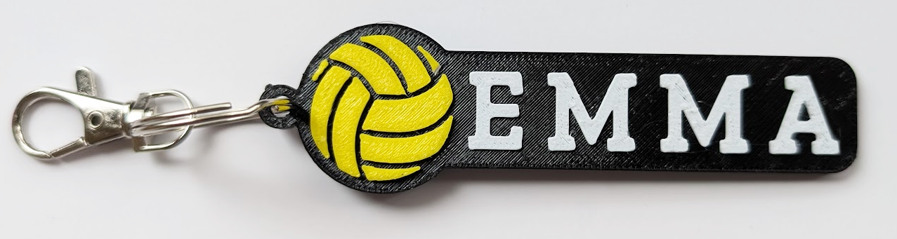 Custom Name Baseball/Basketball/Soccer/Volleyball Keychain